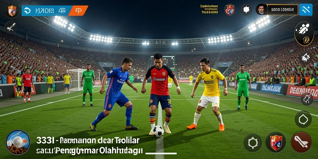 Tampilan gameplay intens dari 333I saat pertandingan sepak bola.
