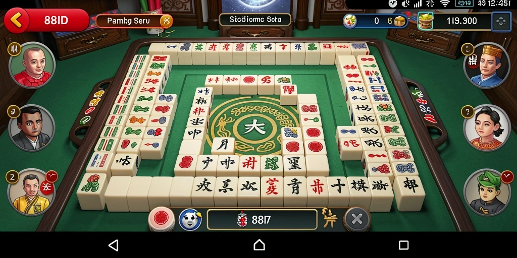 Tampilan gameplay Mahjong yang seru dan menarik di 88ID.
