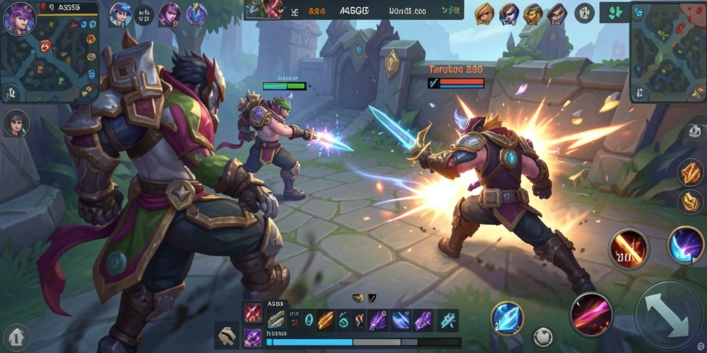 Tampilan menarik dari gameplay MOBA ASG55 dengan aksi seru.