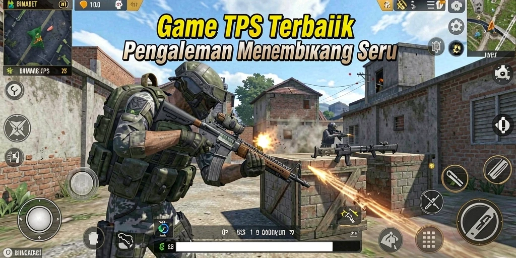 Screenshot utama BIMABET menunjukkan aksi tembak-menembak yang mendebarkan.