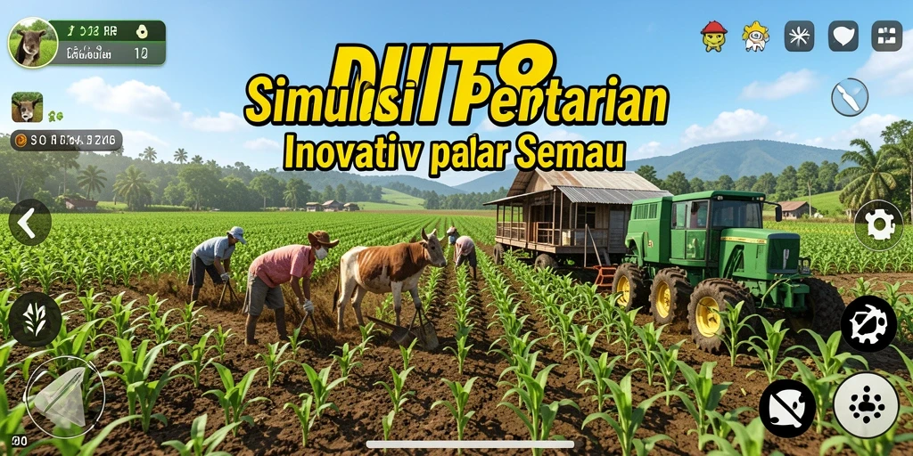 Tampilan gameplay Farming yang seru dan interaktif di DUIT8.