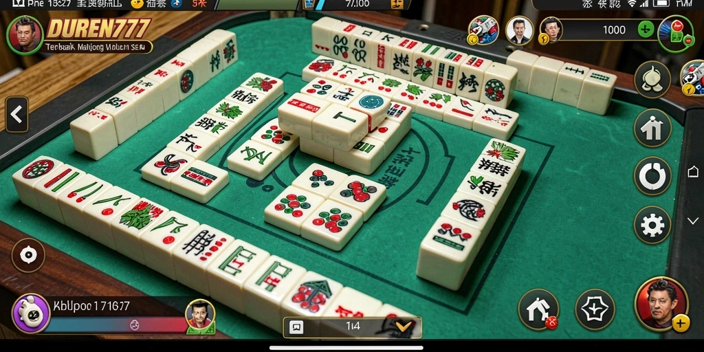 Tampilan gameplay DUREN777 yang menampilkan keseruan bermain Mahjong.