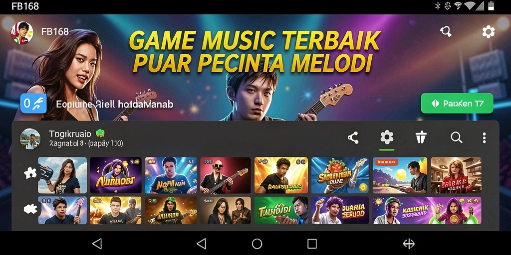 Tampilan gameplay <strong>FB168</strong> yang menampilkan aksi seru bermain musik.