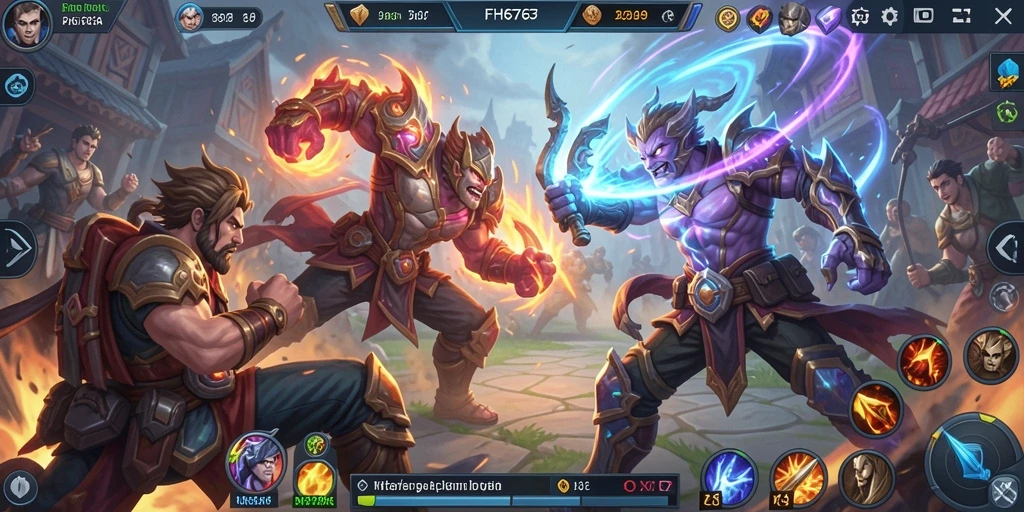 Tangkapan layar FH6767 menampilkan aksi seru dalam pertarungan MOBA.