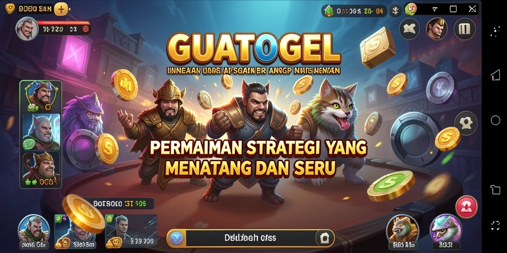 Screenshot GUATOGEL menampilkan aksi strategi yang intens dan menarik.
