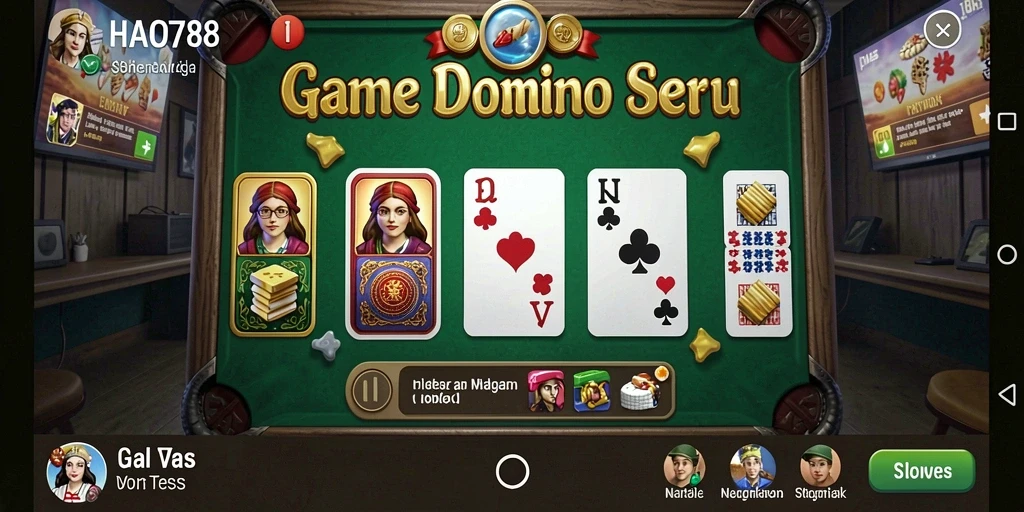 Screenshot HAO788 menampilkan aksi seru permainan Domino.