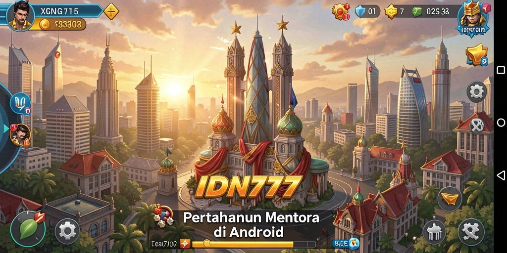 Gameplay seru IDN777 dalam pertempuran Tower Defense.