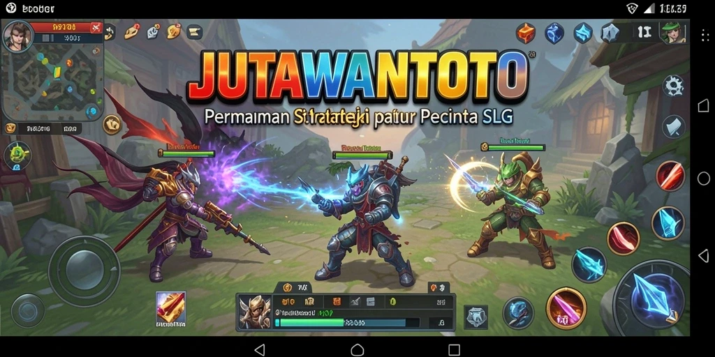 Tampilan gameplay seru dalam JUTAWANTOTO dengan strategi SLG.