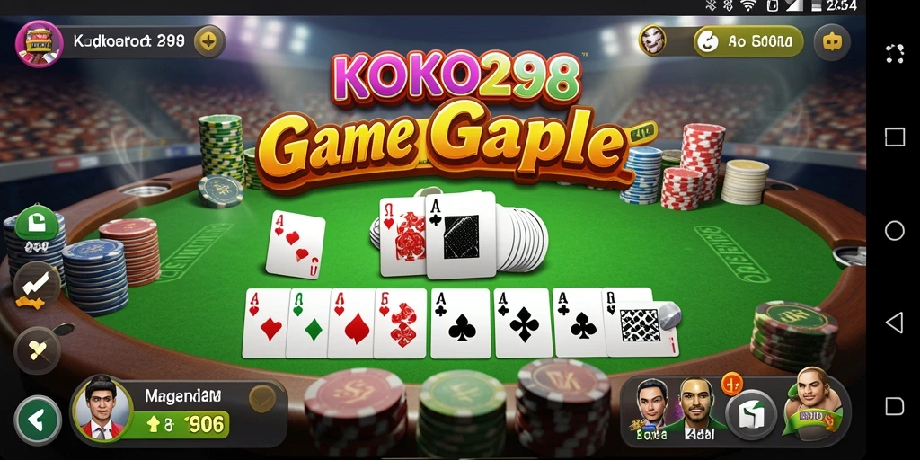 Screenshot gameplay gaple KOKO288 yang menegangkan dan seru.