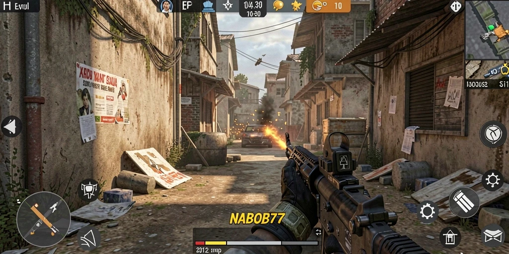 Tampilan menegangkan dari gameplay NABOB77 yang penuh aksi.