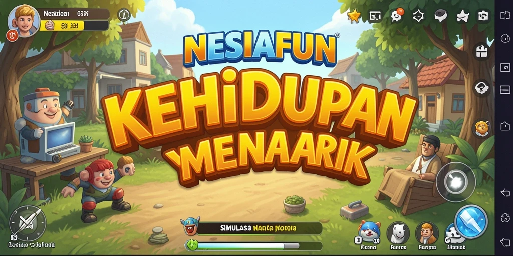 Tampilan gameplay <strong>NESIAFUN</strong> yang penuh warna dan interaktif.