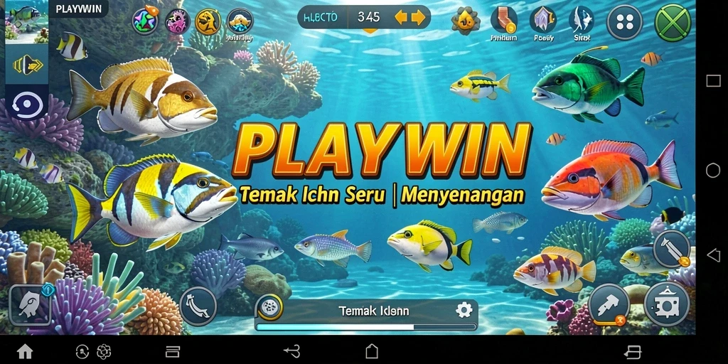 Tampilan menarik dari gameplay Tembak Ikan di PLAYWIN.
