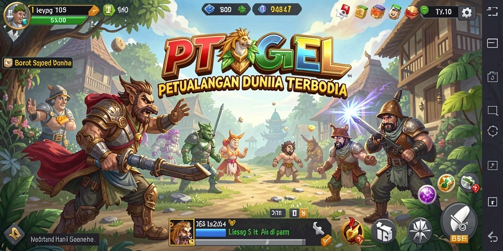 Screenshot gameplay PTTOGEL menampilkan eksplorasi dunia terbuka yang kaya.