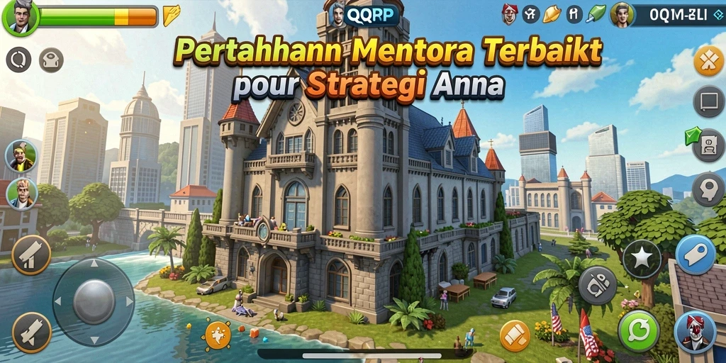 Screenshot gameplay QQRP dengan aksi pertahanan menara yang mendebarkan.