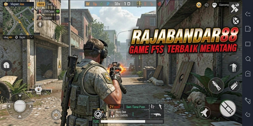 Tampilan aksi seru di gameplay RAJABANDAR88 dengan tembakan yang akurat.