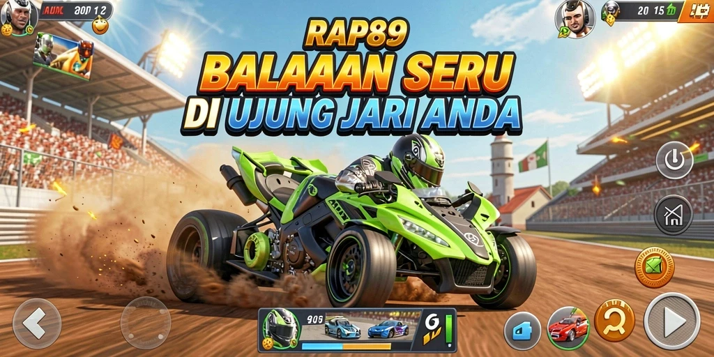 Tampilan gameplay Racing yang mendebarkan dan penuh aksi.
