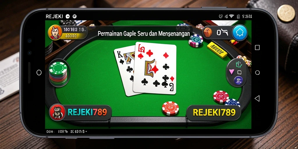 Tampilan gameplay seru dari REJEKI789 saat bermain Gaple.