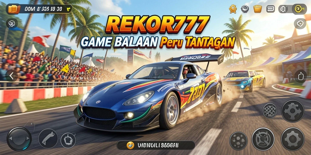 Tampilan gameplay seru dengan balapan yang menegangkan di REKOR777.