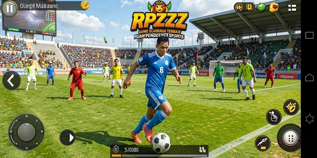 Tampilan gameplay RPZZZ dengan aksi olahraga yang menegangkan.