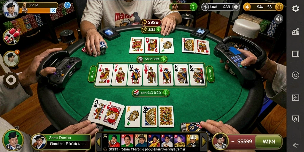 Tampilan gameplay S9S9 dengan papan Domino yang menantang.