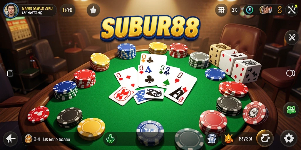 Tampilan seru gameplay Gaple di SUBUR88.