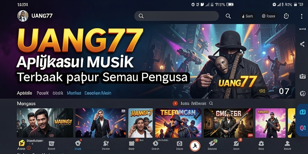 Screenshot permainan UANG77 menunjukkan keseruan interaksi musik.