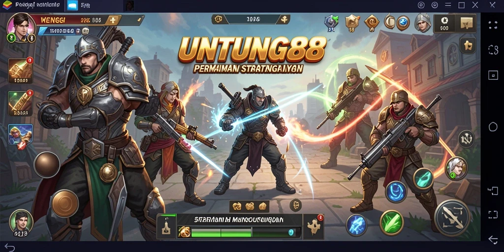 Screenshot gameplay UNTUNG88 yang menunjukkan pertarungan strategi yang intens.