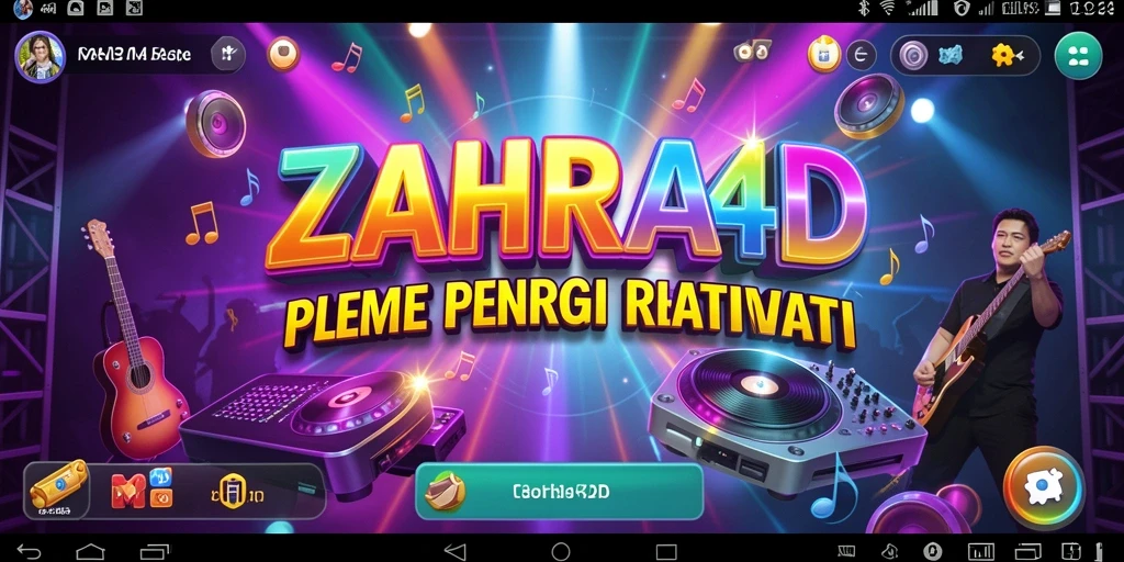 Tangkapan layar ZAHRA4D menunjukkan gameplay yang menarik dan interaktif dalam permainan musik.