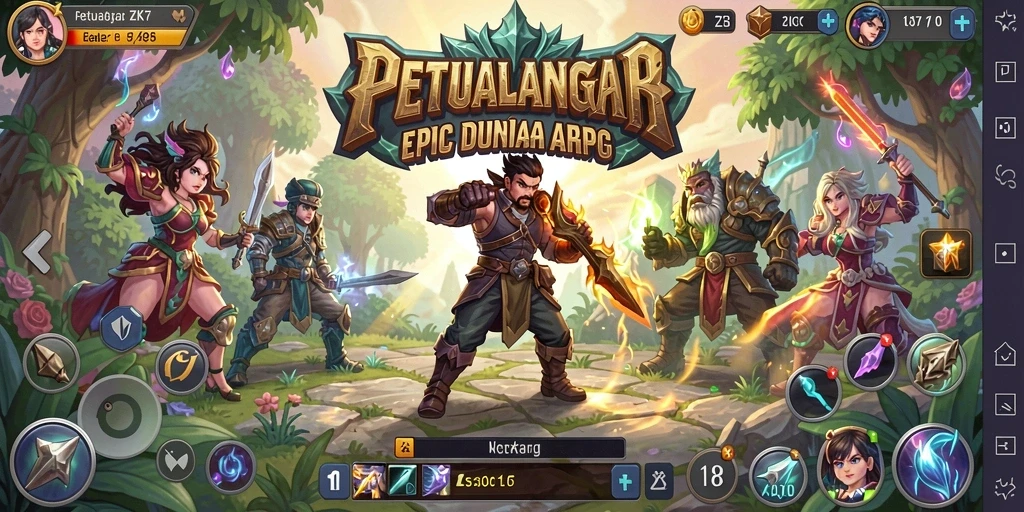Screenshot gameplay ZK7 menampilkan aksi mendebarkan di dunia ARPG.